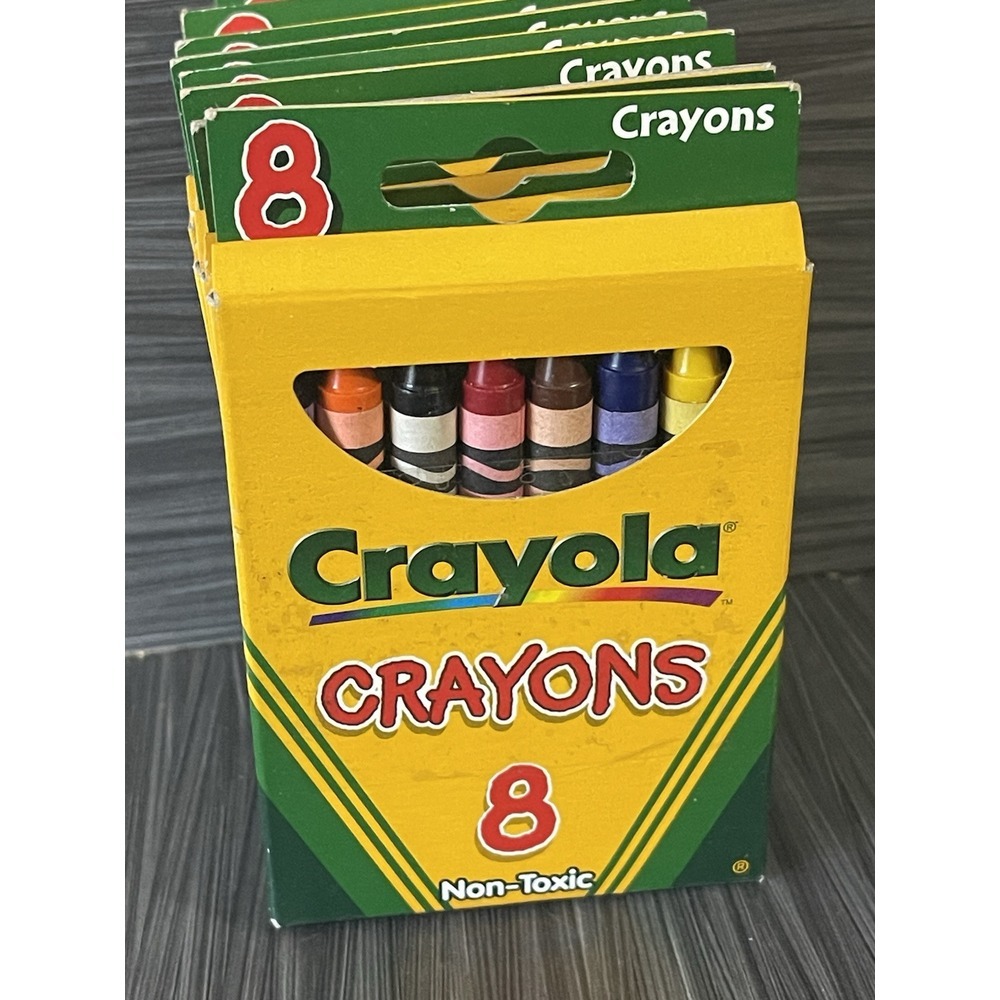 Lot Of 8 Boxes Crayola Crayons Box‎ Of 8 Crayons